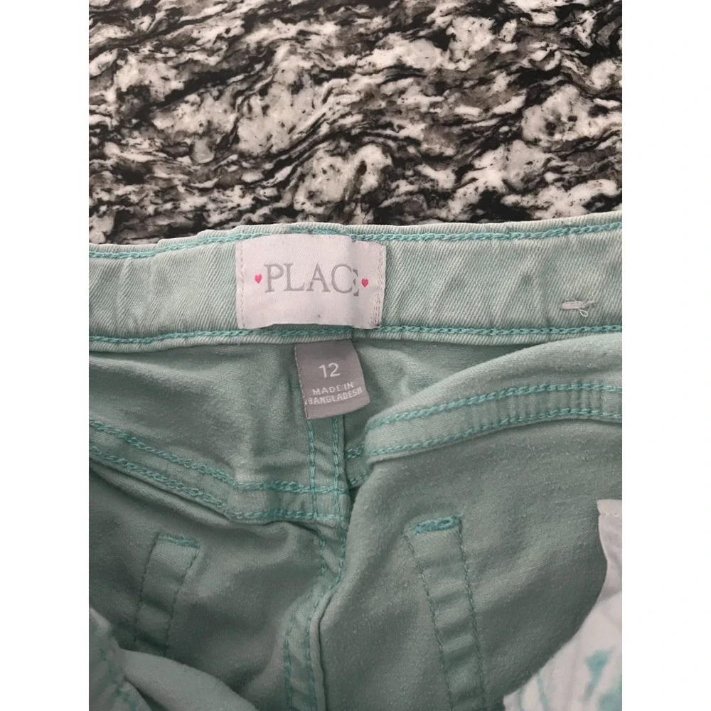 The Children's Place Cut Off Shorts Girls 12‎ Blue Denim Raw Hem Summer Beach